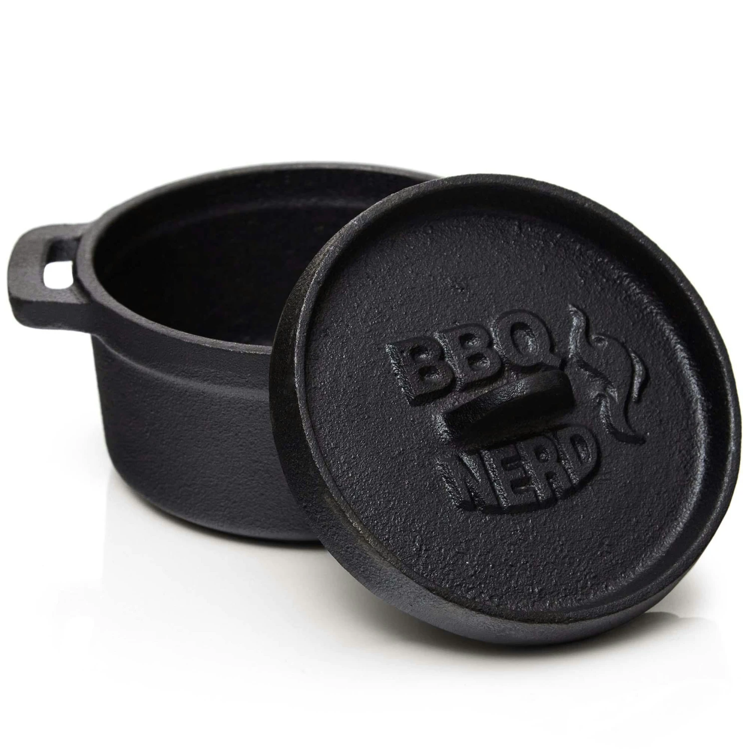 BBQ-Nerd© 6er Set Mini Dutch Oven | Kleiner Gusseisentopf Mit Deckel 11x5cm Für Grill, Feuerstelle, Backofen, Herd ǀ Serviertöpfe Kochtopf Schmortopf - Image 2