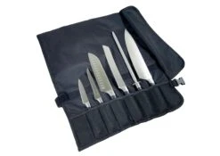 METRO Professional Messer Set 6-tlg., Ink. Tasche Und Messerschärfer, Edelstahl/ Polyester, 44 X 87.5 X 1 Cm, Schwarz