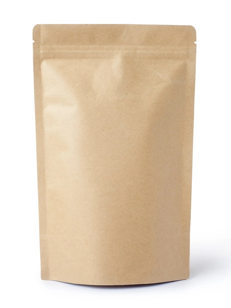 Standbodenbeutel Kraftpapier Braun, Druckverschluss 85 X 145 + 50 Mm 500 Stk.