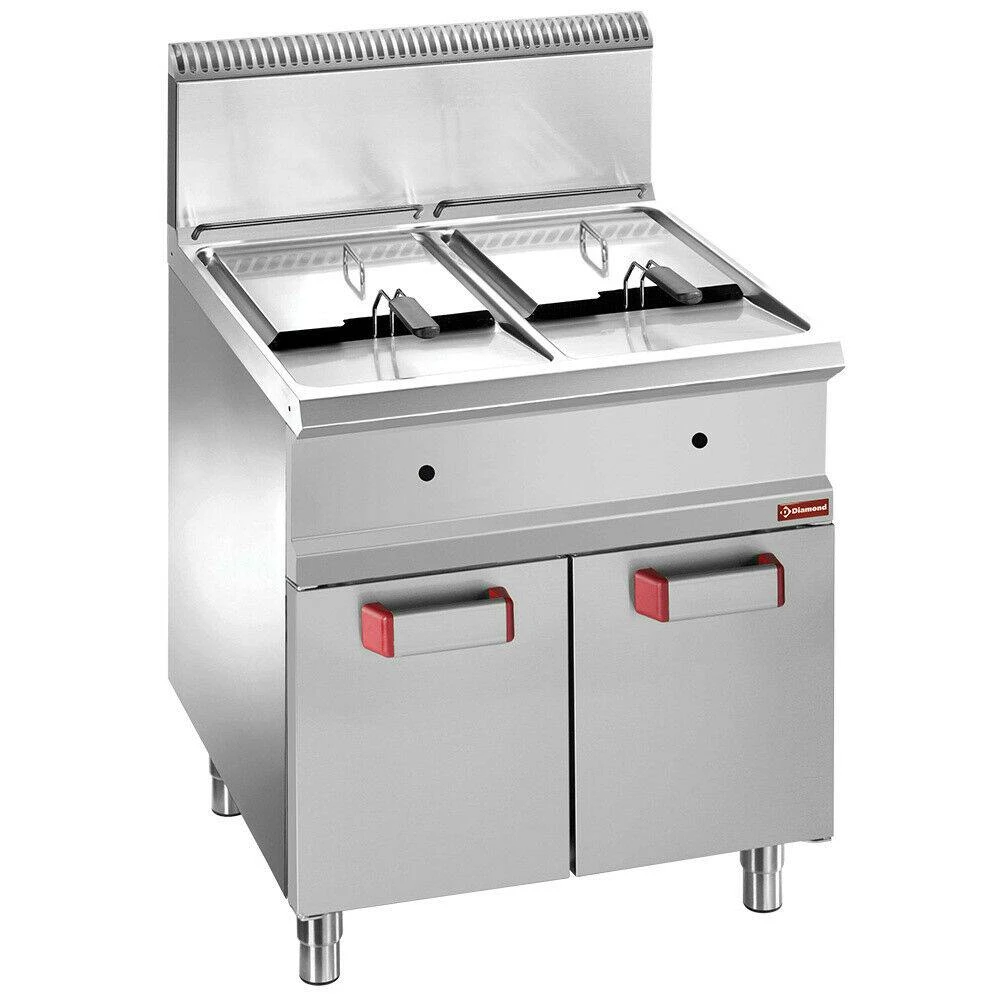 Gastro Gas-Fritteuse Zwei Becken Tischgerät Fritteuse Je 8 L Kapazität - Image 4